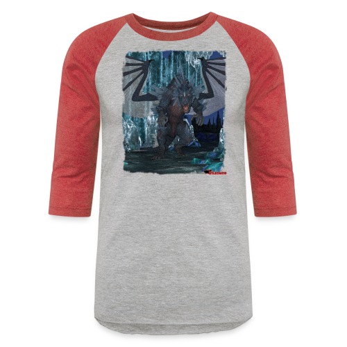Wyldesigns: Ice Dragon In Crystal Cave - Unisex Baseball T-Shirt