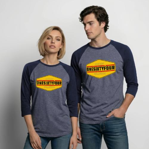 One Sixty Four -- vintage auto inspired yellow - Unisex Baseball T-Shirt