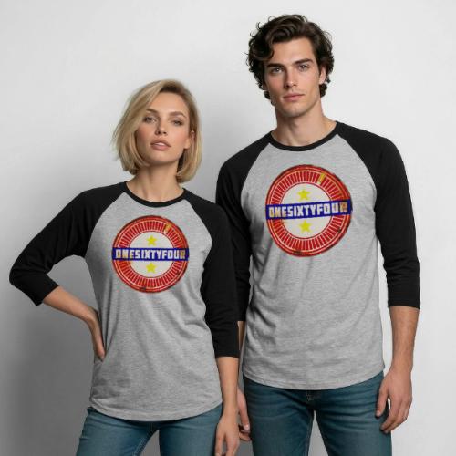 One Sixty Four -- vintage inspired design - Unisex Baseball T-Shirt
