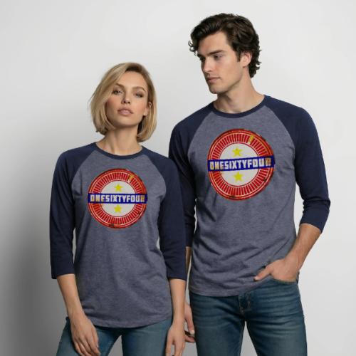One Sixty Four -- vintage inspired design - Unisex Baseball T-Shirt