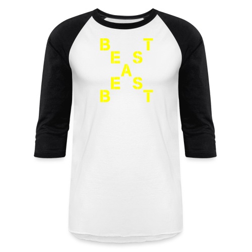 All Beast Bold distressed logo - Unisex Baseball T-Shirt