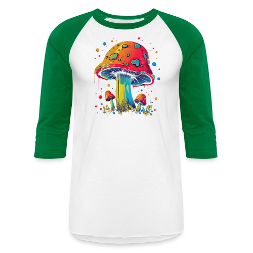 Midnight Toadstool - Unisex Baseball T-Shirt