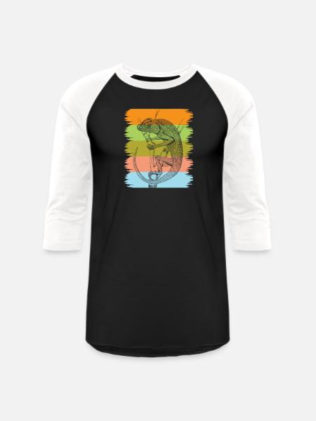 Chameleon - Unisex Baseball T-Shirt - black/white