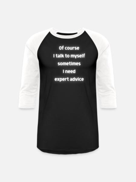 expert advice - Unisex Baseball T-Shirt - black/white