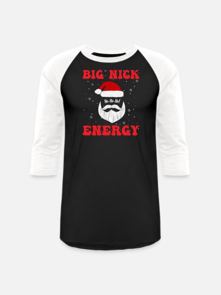 Big nick energy - Unisex Baseball T-Shirt - black/white