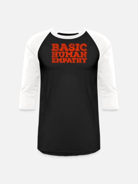 Basic human empathy - Unisex Baseball T-Shirt - black/white