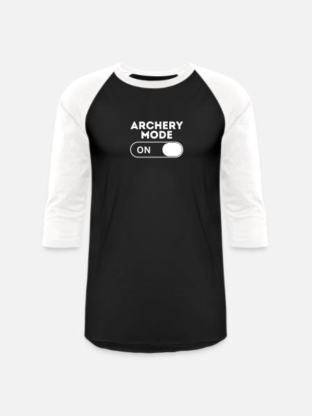 Archery Mode On - Unisex Baseball T-Shirt - black/white