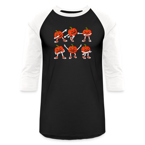 Dancing Jack O Lanterns Funny Halloween Boys Girls - Unisex Baseball T-Shirt