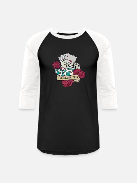 CASINO - Unisex Baseball T-Shirt - black/white