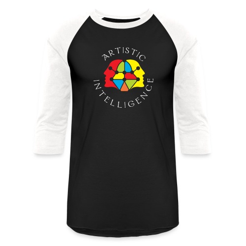 Artistic Intelligence Multicolor Design - Unisex Baseball T-Shirt