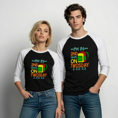 I'm 2nd Grade On Twosday 02-22-2022 Twosday 2022 - Unisex Baseball T-Shirt