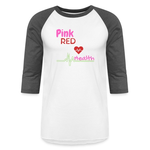 AKA Pink Goes Red For Heart Health Awareness - Unisex Baseball T-Shirt