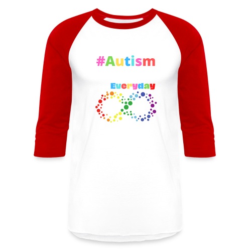April is National Autism Awareness Month Support G - Unisex Baseball T-Shirt