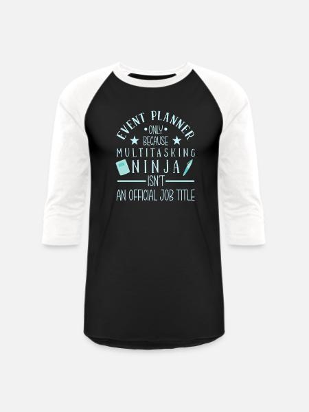 Event Planner - Unisex Baseball T-Shirt - black/white