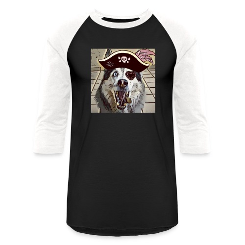 pirate dog - Unisex Baseball T-Shirt