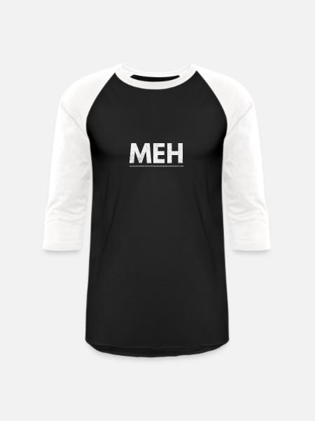 MEH - Unisex Baseball T-Shirt - black/white