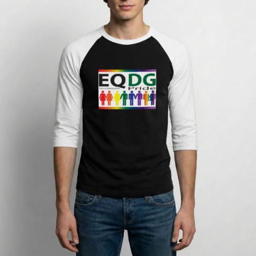 EQDG Pride logo with people - Unisex Baseball T-Shirt