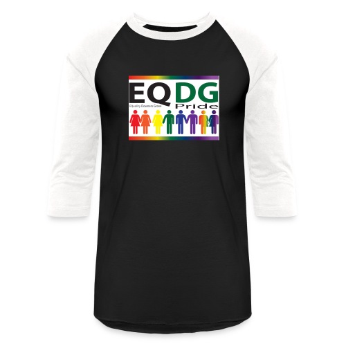 EQDG Pride logo with people - Unisex Baseball T-Shirt