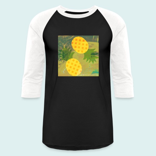 Thefrostedpineapple.com Abstract Pineapple Design - Unisex Baseball T-Shirt