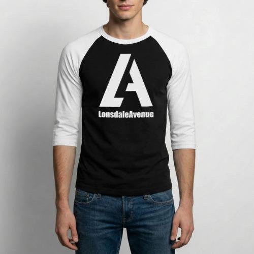 Lonsdale Avenue Logo White Text - Unisex Baseball T-Shirt