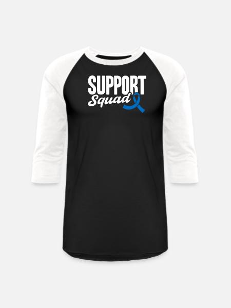 Support Squad - Unisex Baseball T-Shirt - black/white