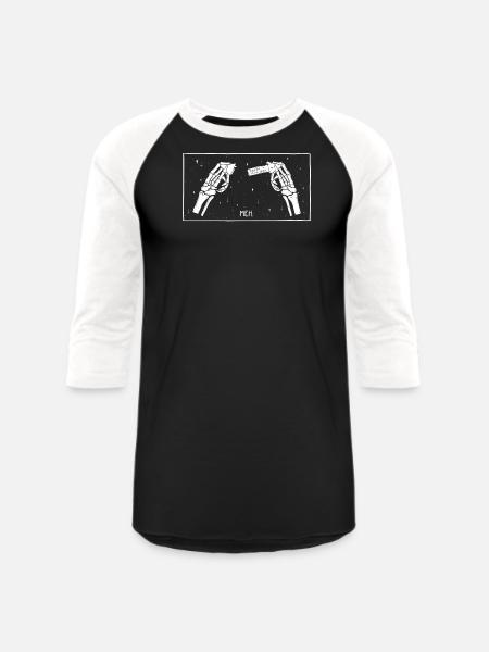 Meh Aesthetic - Unisex Baseball T-Shirt - black/white