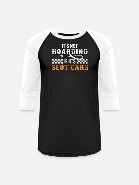 Slot Car, SlotCar Racing - Unisex Baseball T-Shirt - black/white