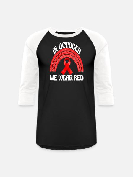 red white (1) - Unisex Baseball T-Shirt - black/white