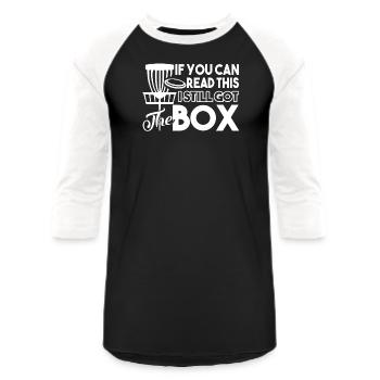 Disc Golf Funny Disc Golf - Unisex Baseball T-Shirt - black/white - Front - AI Model Female 172 light (172cm) & AI Model Male 178 light (178cm)