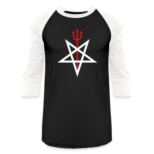 Pitchfork Pentagram - Unisex Baseball T-Shirt