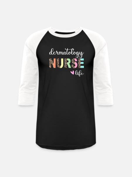 Dermatology Nurse life - Unisex Baseball T-Shirt - black/white