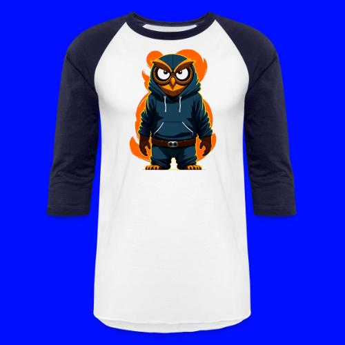 Owl With Hoodie - Unisex Baseball T-Shirt