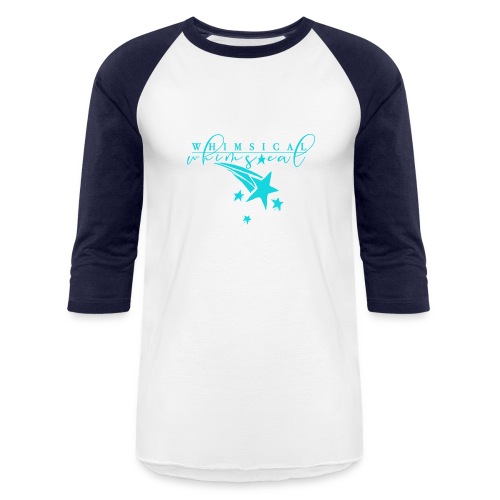 Whimsical - Shooting Star - Aqua - Unisex Baseball T-Shirt