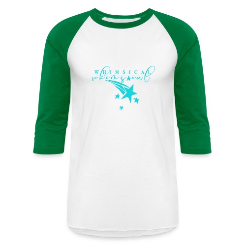 Whimsical - Shooting Star - Aqua - Unisex Baseball T-Shirt