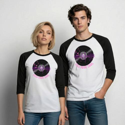 Feed Your Soul - Unisex Baseball T-Shirt