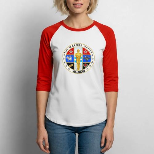 MAYOR of HOLLYWOOD Seal - Unisex Baseball T-Shirt