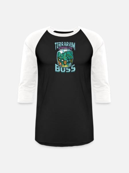 Terrarium Boss - Reptile - Unisex Baseball T-Shirt - black/white
