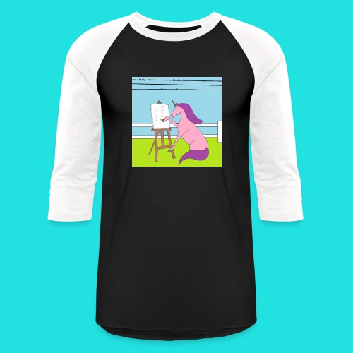 Unicorn art - Unisex Baseball T-Shirt