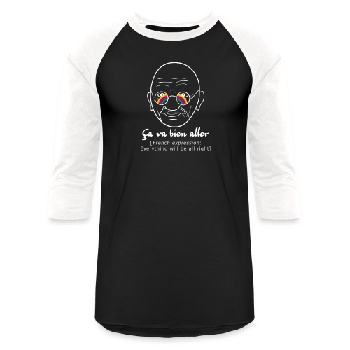 Gandhi's message of hope COVID white version 2 - Unisex Baseball T-Shirt