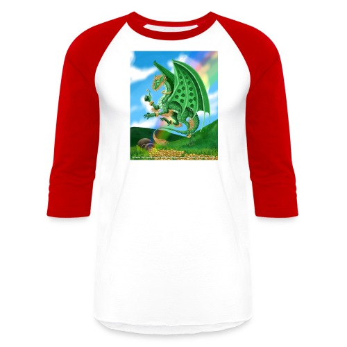 St Patrick's Day Dragon - Unisex Baseball T-Shirt
