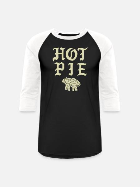 Hot Pie - Unisex Baseball T-Shirt - black/white
