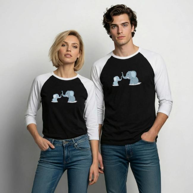 Father and Baby Son Elephant