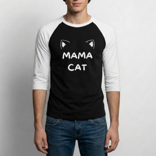 Mama Cat - Unisex Baseball T-Shirt