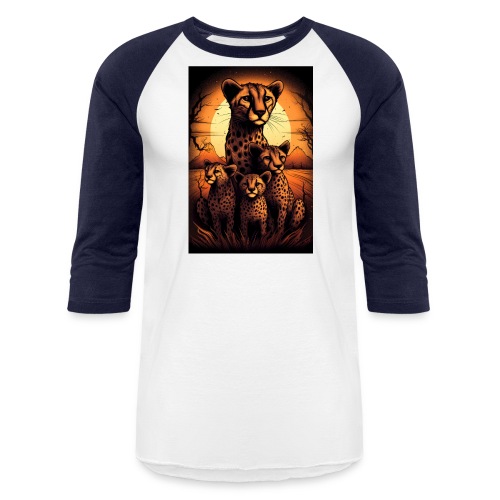 Cheetah Family #8 - Unisex Baseball T-Shirt