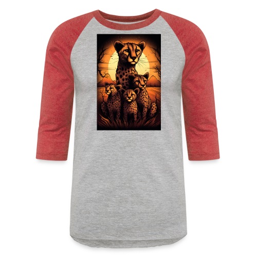 Cheetah Family #8 - Unisex Baseball T-Shirt