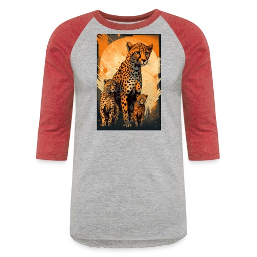 Cheetah Family #5 - Unisex Baseball T-Shirt