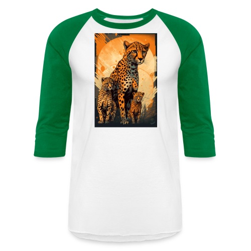 Cheetah Family #5 - Unisex Baseball T-Shirt