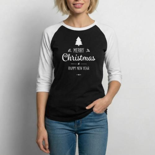 Christmas Happy - Unisex Baseball T-Shirt