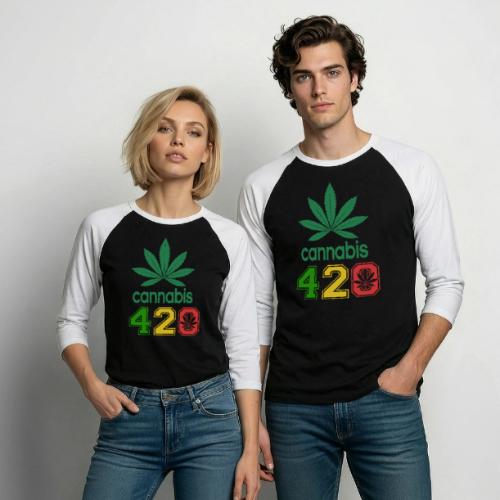 Light Hearted 420 Make It Legal Weed Marijuana - Unisex Baseball T-Shirt