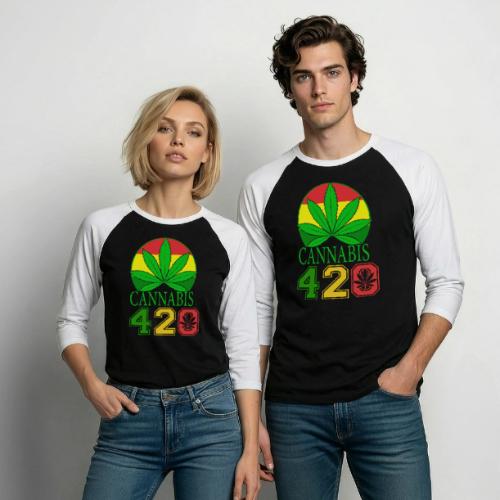 Teasing 420 Smokers Dream Weed Marijuana Design - Unisex Baseball T-Shirt